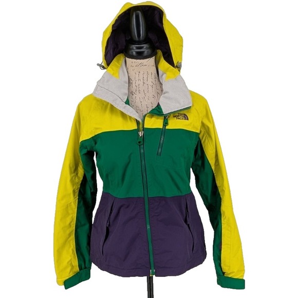 THE NORTH FACE Cryptic Hyvent Hooded Womens Jacket SMALL Colorblock - Picture 4 of 16